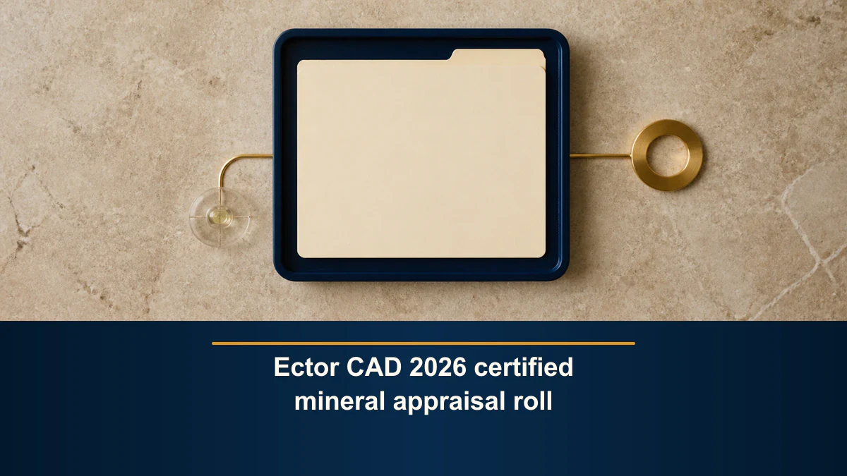 Ector CAD 2026 certified mineral appraisal roll