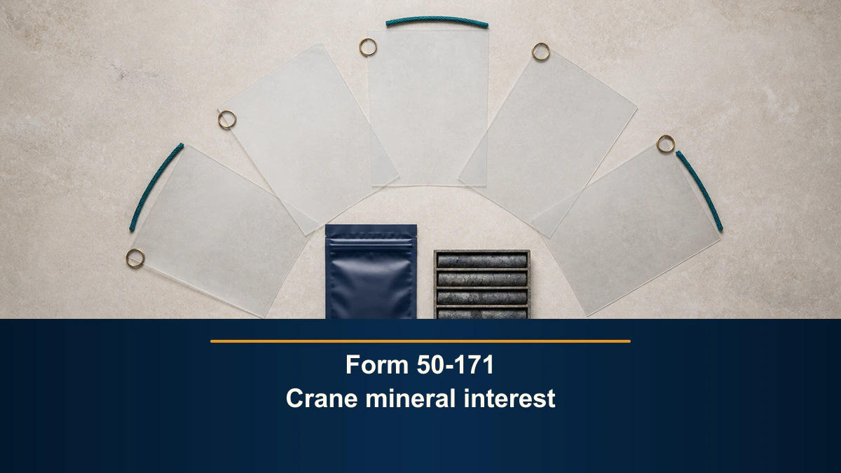 Form 50-171 Crane mineral interest