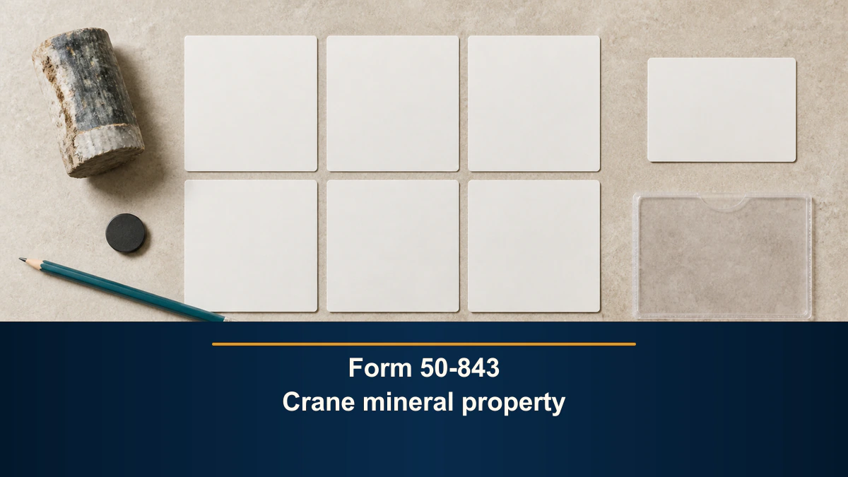 Form 50-843 Crane mineral property