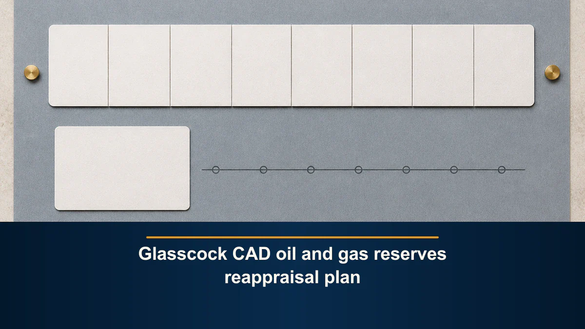 Glasscock CAD oil and gas reserves reappraisal plan