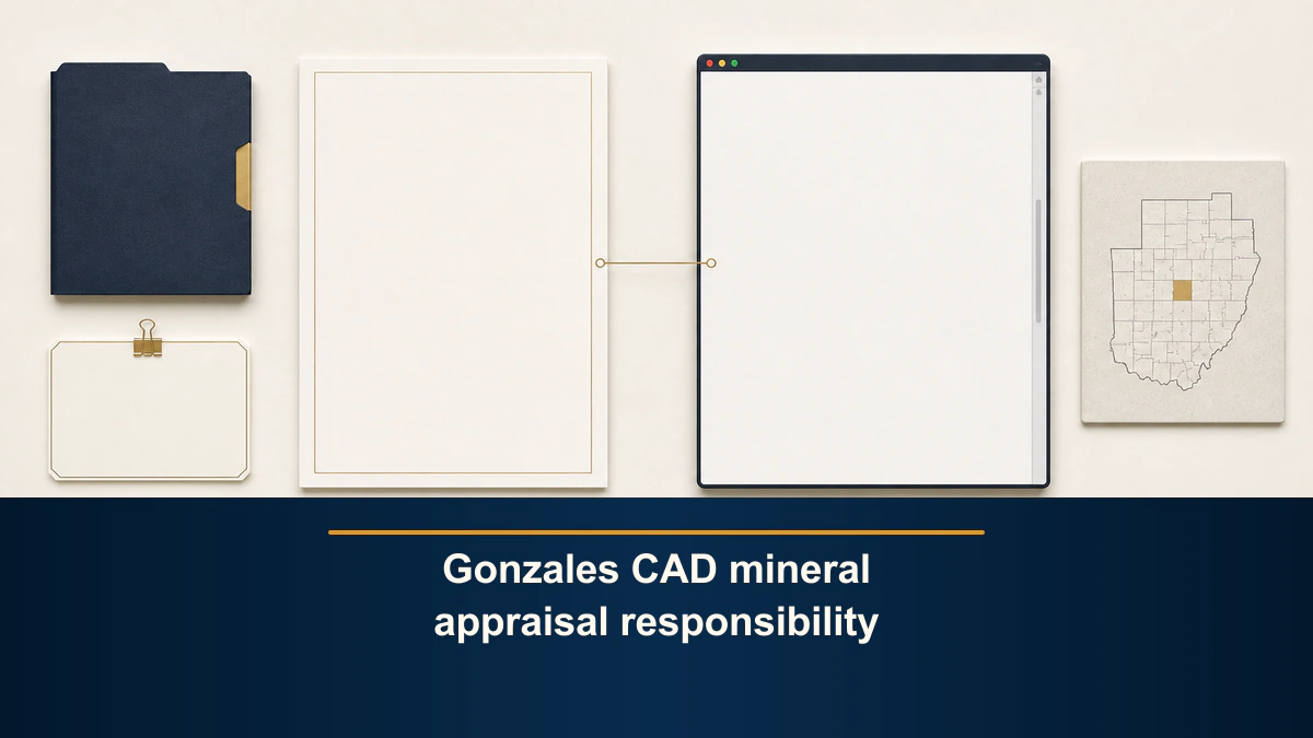 Gonzales CAD mineral appraisal responsibility