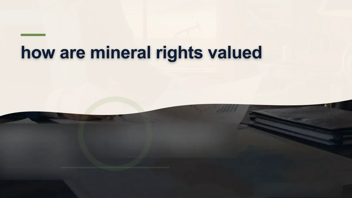 Mineral-rights illustration highlighting “how are mineral rights valued”.