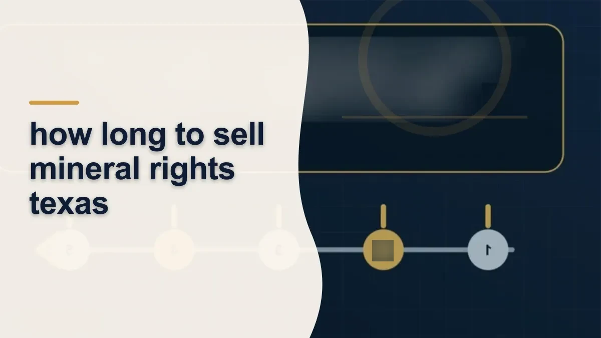 Mineral-rights illustration highlighting “how long to sell mineral rights texas”.