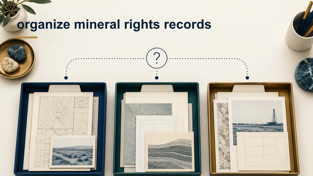 organize mineral rights records