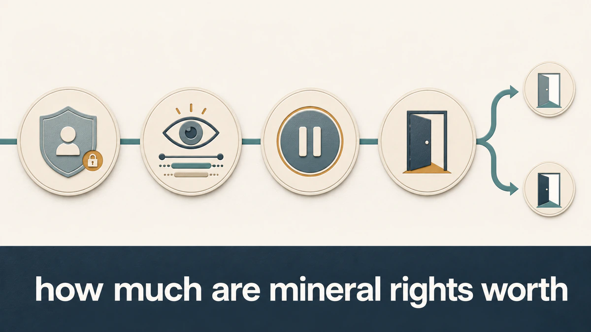 Distinct voluntary review pathway labeled “how much are mineral rights worth”.