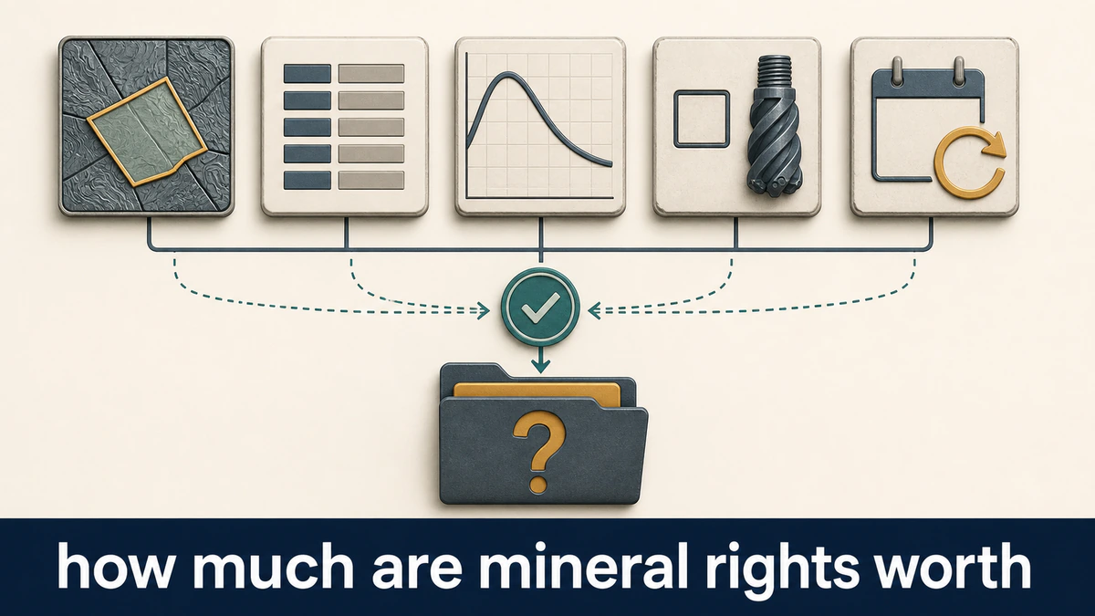 Distinct input-freshness chain labeled “how much are mineral rights worth”.