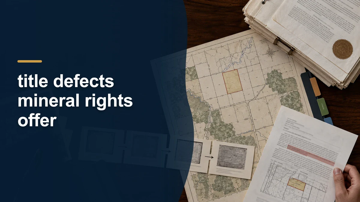 title defects mineral rights offer