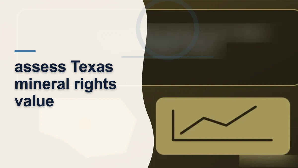 Mineral-rights illustration highlighting “assess Texas mineral rights value”.