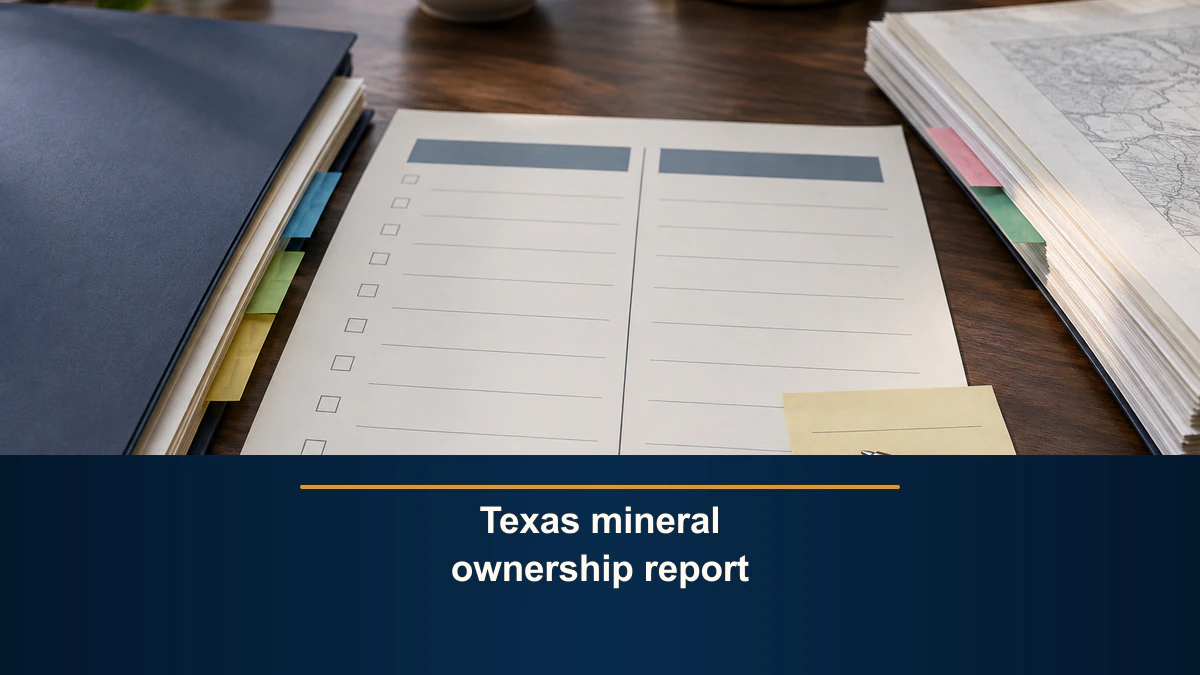 Texas mineral ownership report