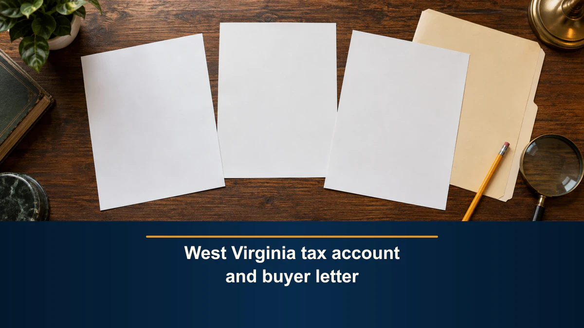 West Virginia tax account and buyer letter