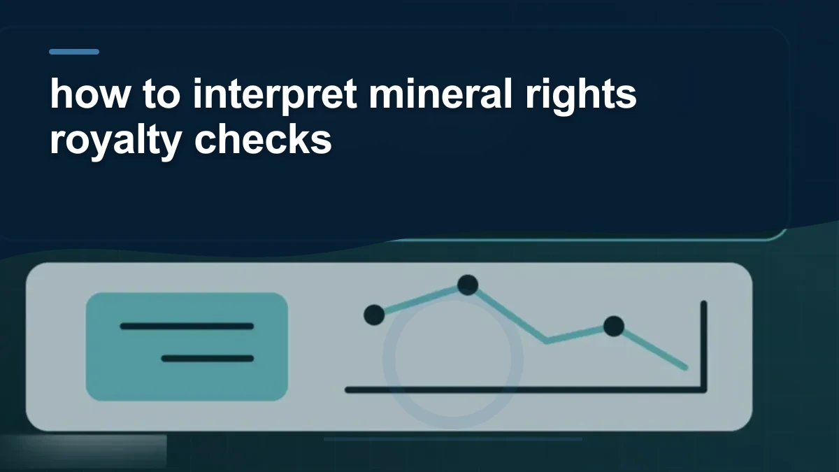 Mineral-rights illustration highlighting “how to interpret mineral rights royalty checks”.
