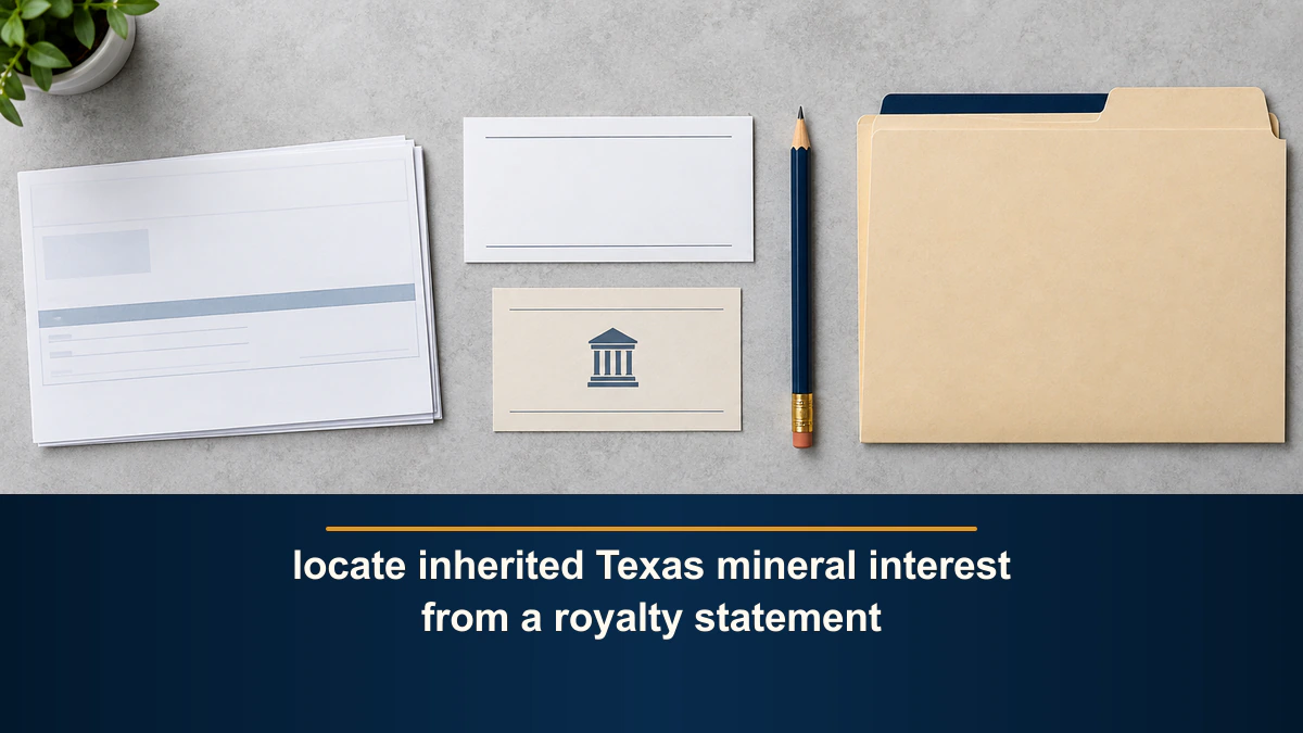 locate inherited Texas mineral interest from a royalty statement