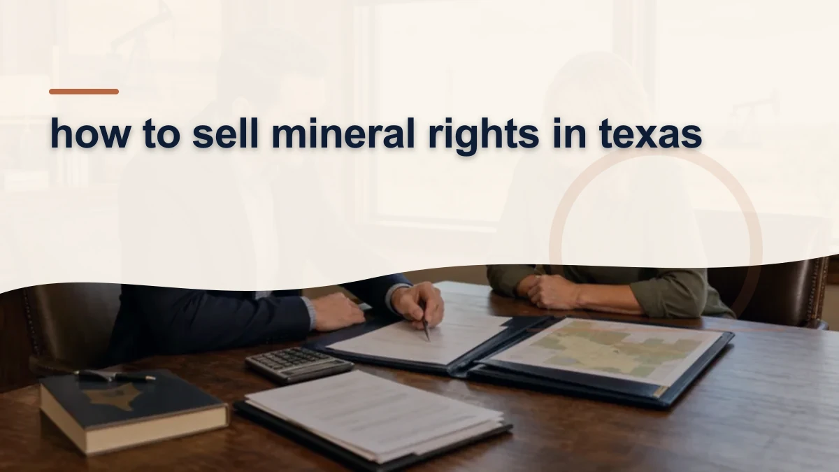 Mineral-rights illustration highlighting “how to sell mineral rights in texas”.