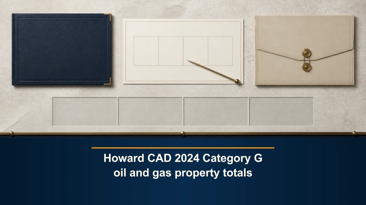 Howard CAD 2024 Category G oil and gas property totals