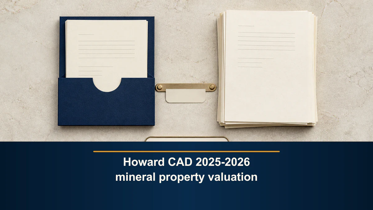 Howard CAD 2025-2026 mineral property valuation