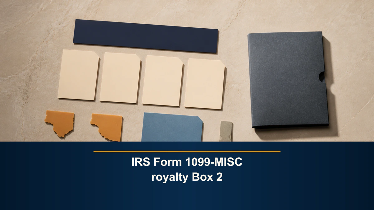 IRS Form 1099-MISC royalty Box 2