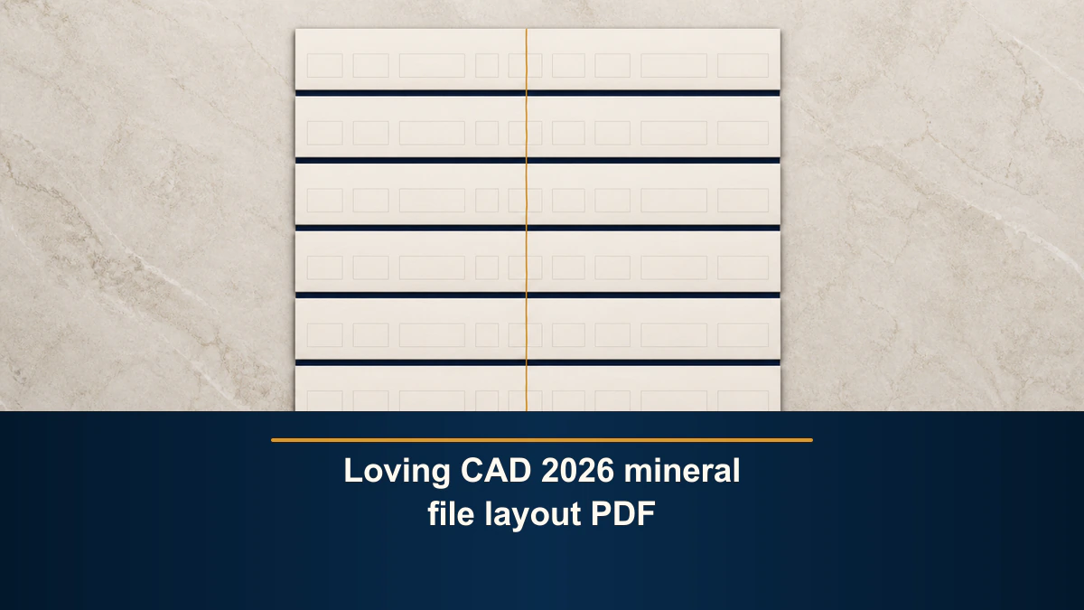 Loving CAD 2026 mineral file layout PDF