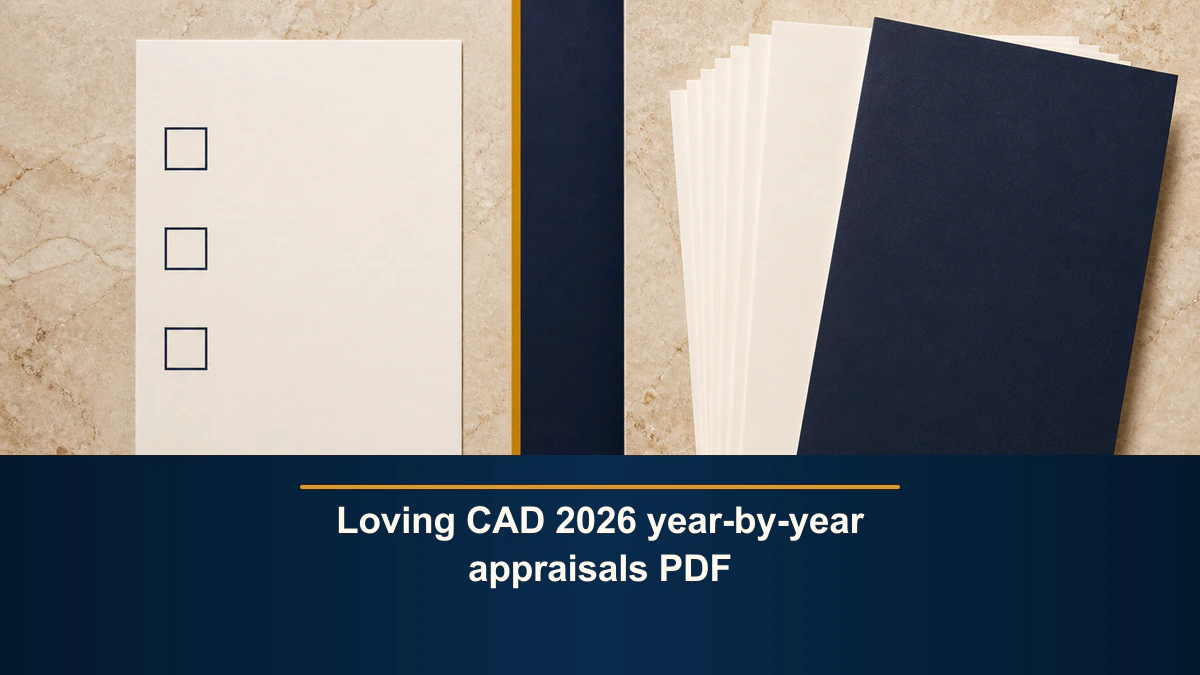 Loving CAD 2026 year-by-year appraisals PDF
