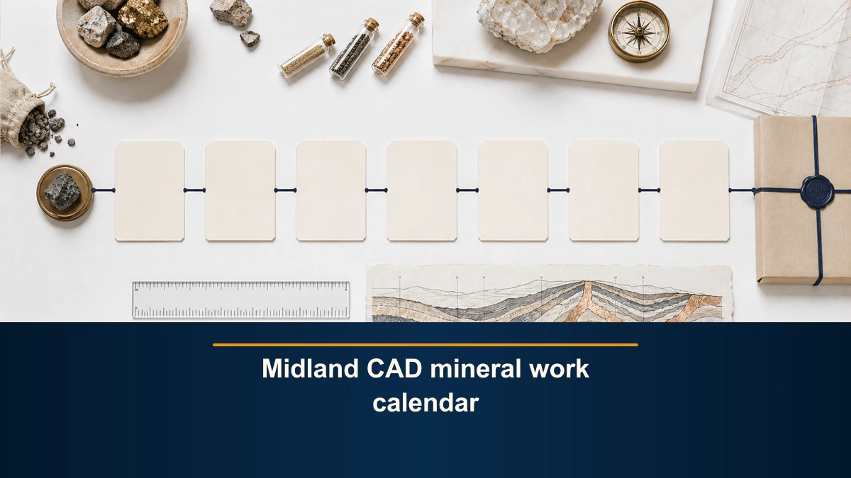 Midland CAD mineral work calendar