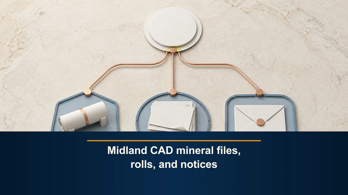 Midland CAD mineral files, rolls, and notices