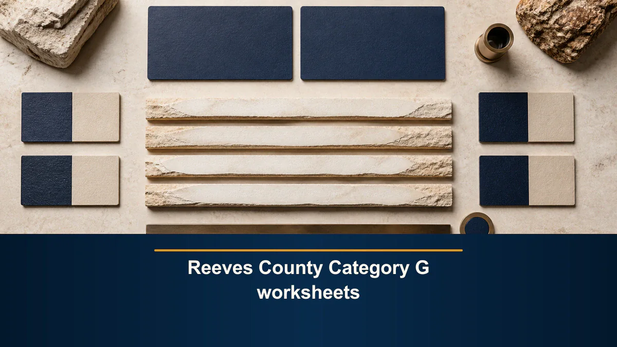 Reeves County Category G worksheets