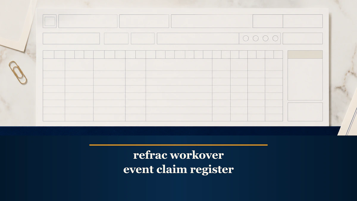 refrac workover event claim register