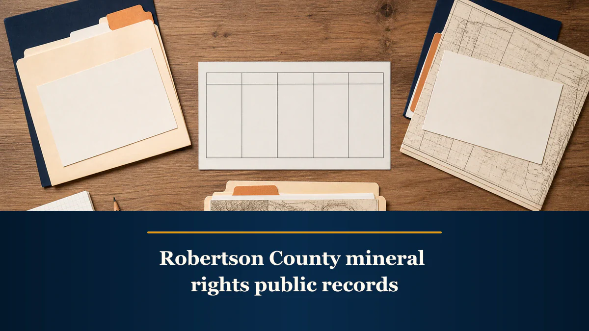 Robertson County mineral rights public records