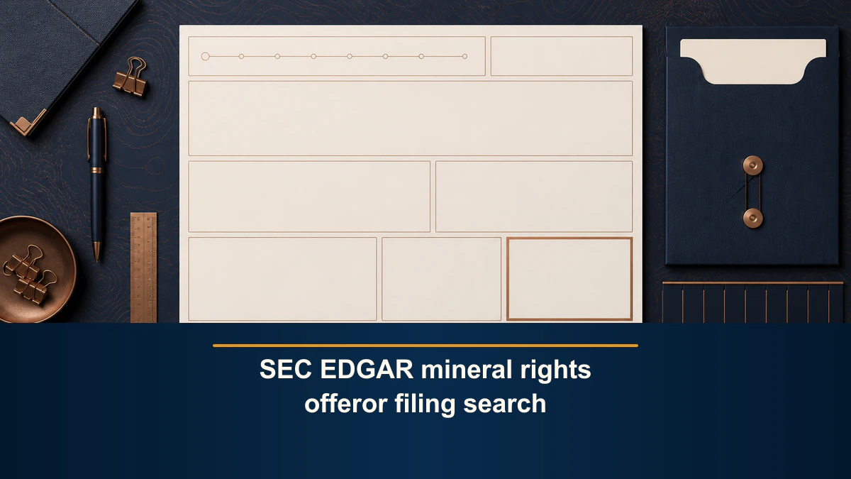 SEC EDGAR mineral rights offeror filing search