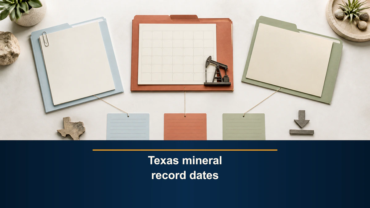 Texas mineral record dates