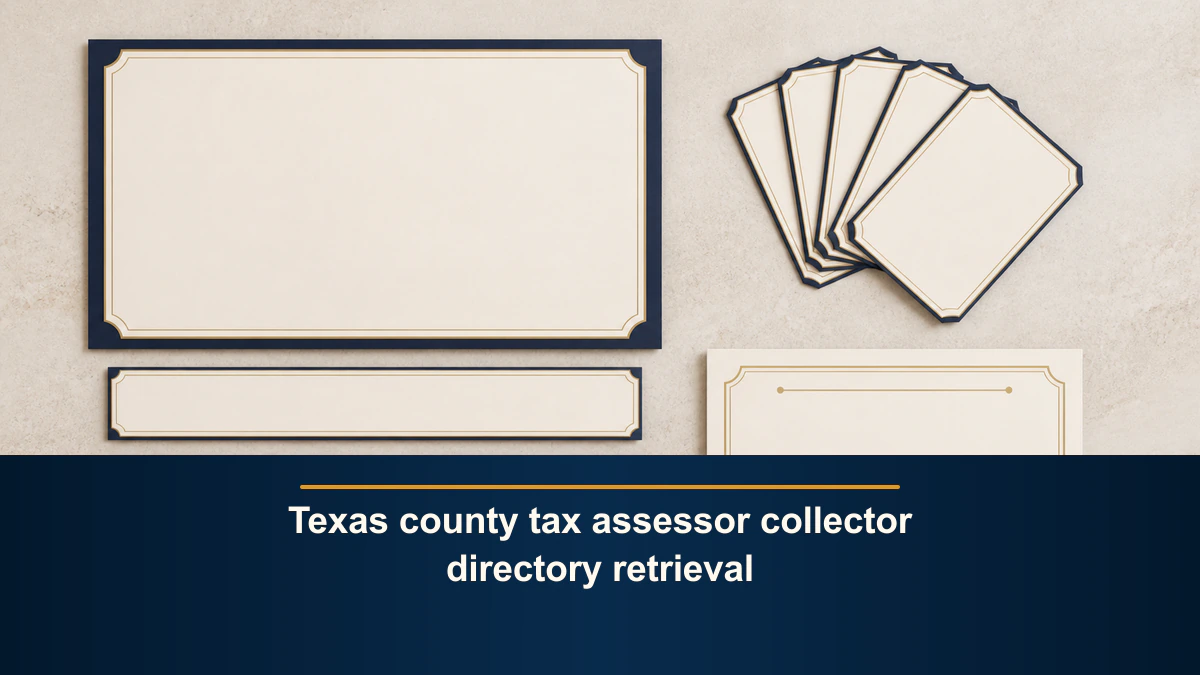 Texas county tax assessor collector directory retrieval