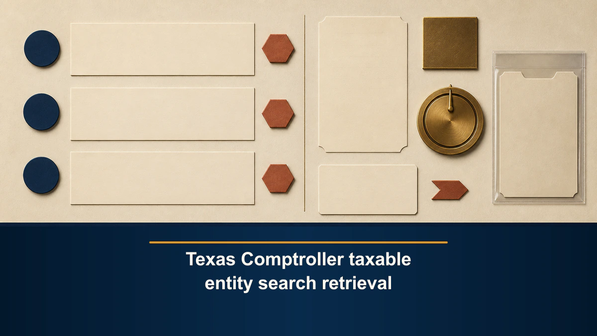 Texas Comptroller taxable entity search retrieval