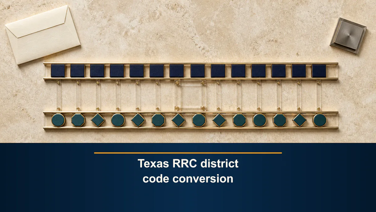 Texas RRC district code conversion
