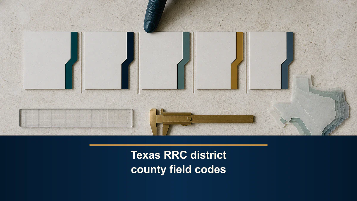 Texas RRC district county field codes