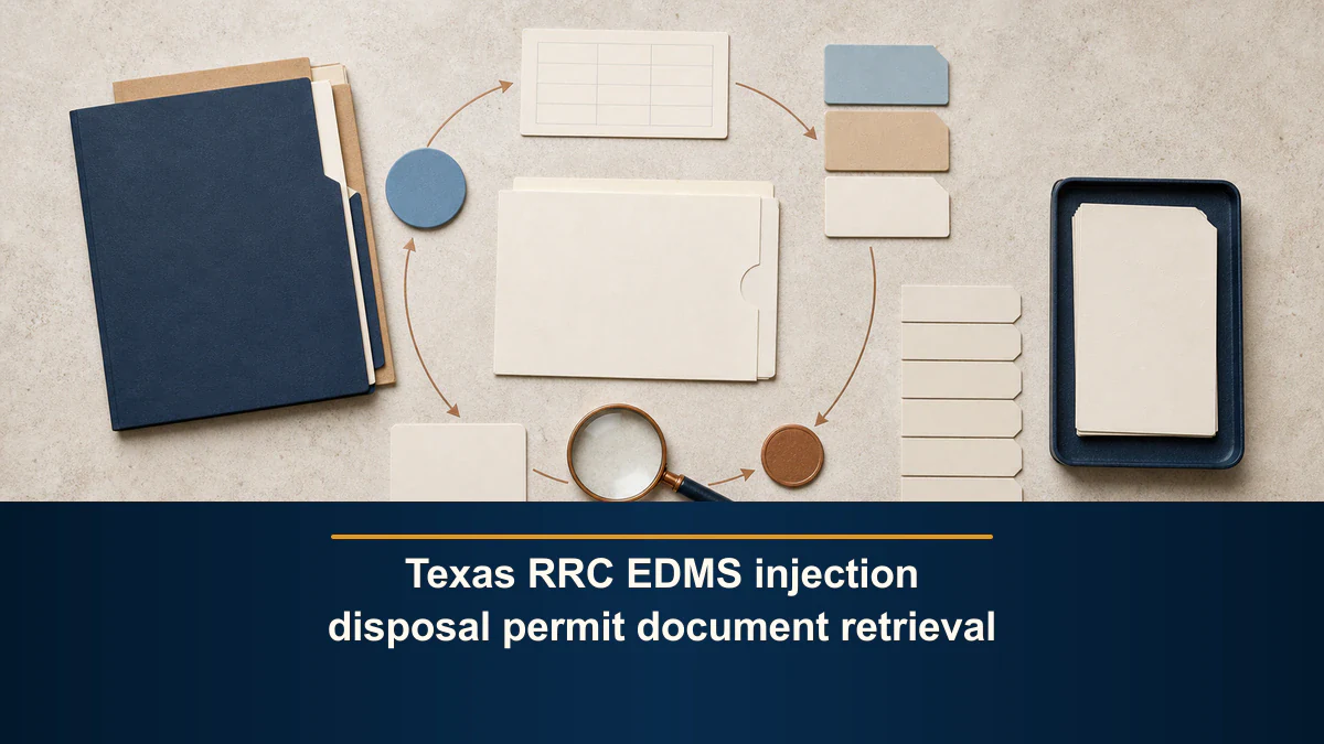 Texas RRC EDMS injection disposal permit document retrieval