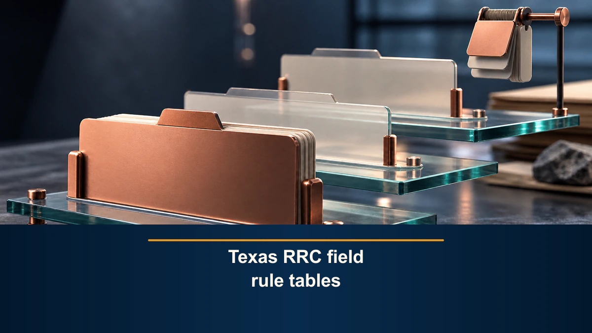 Texas RRC field rule tables