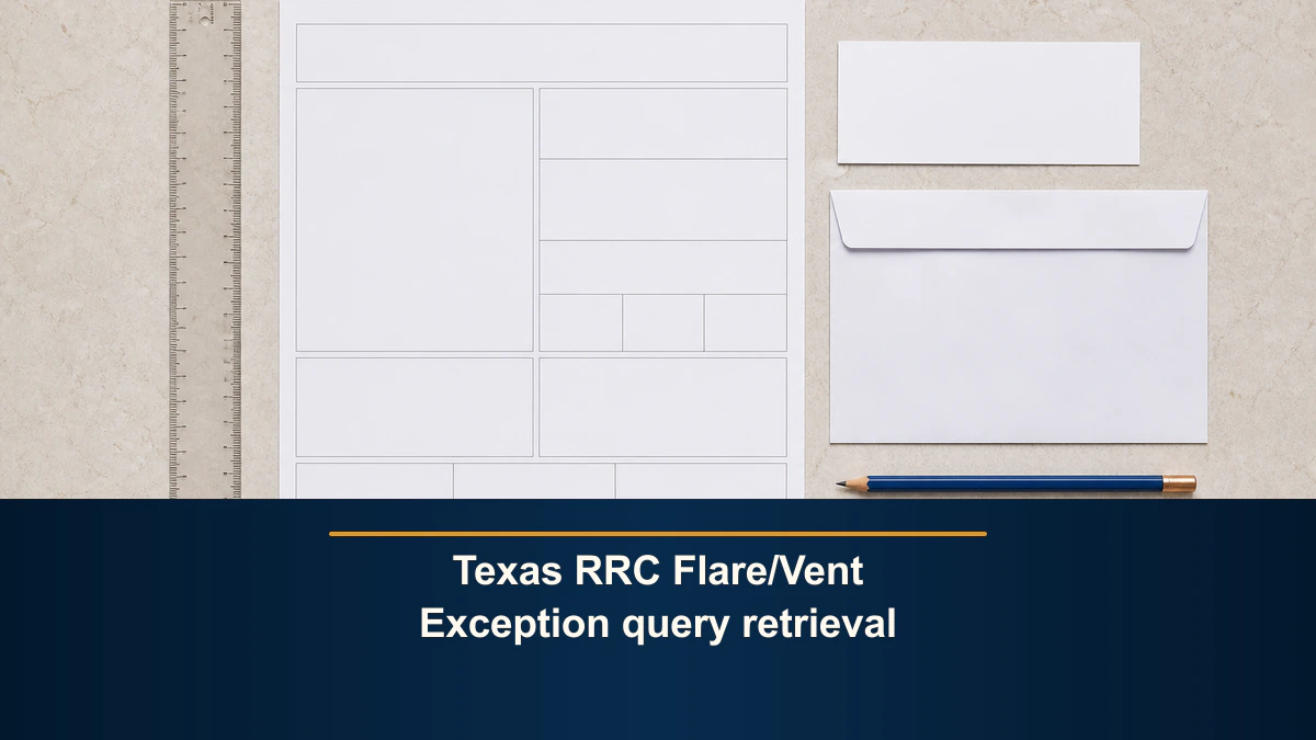 A people-free overhead Flare/Vent Exception query checklist appears above the exact keyword.