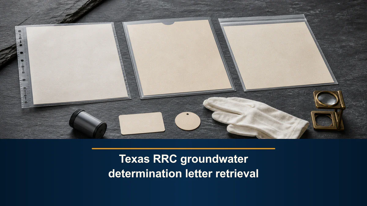 Texas RRC groundwater determination letter retrieval