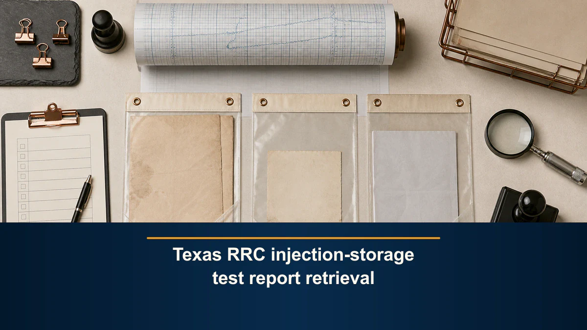 Texas RRC injection-storage test report retrieval