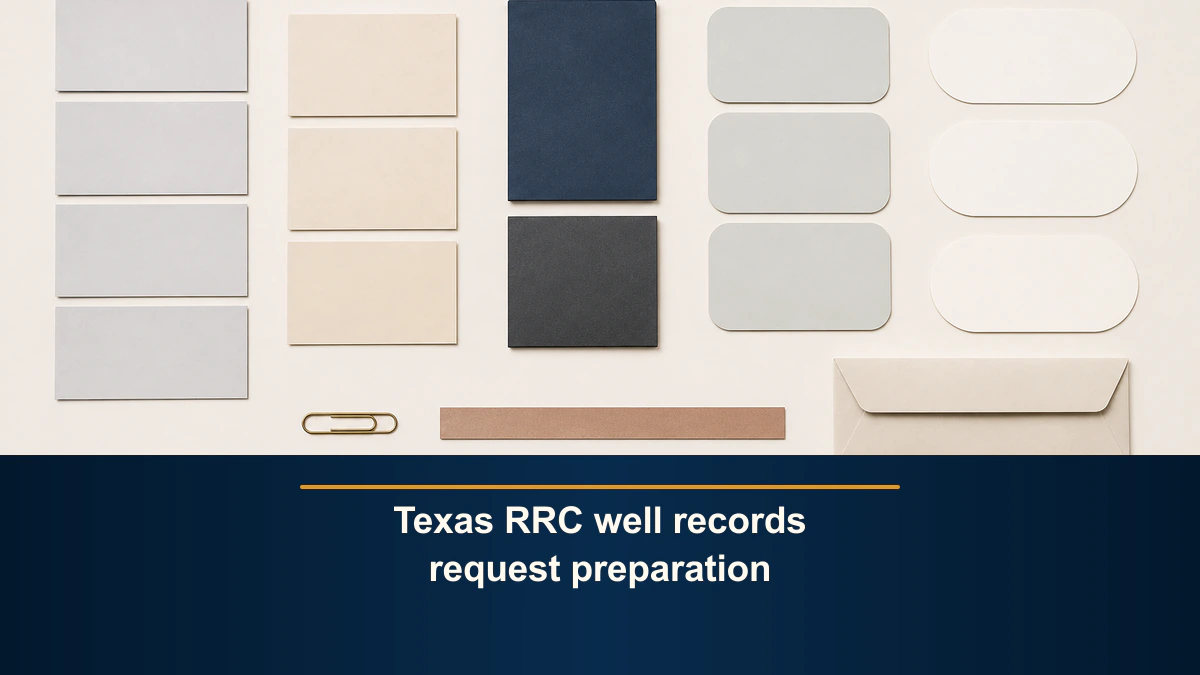 Texas RRC well records request preparation