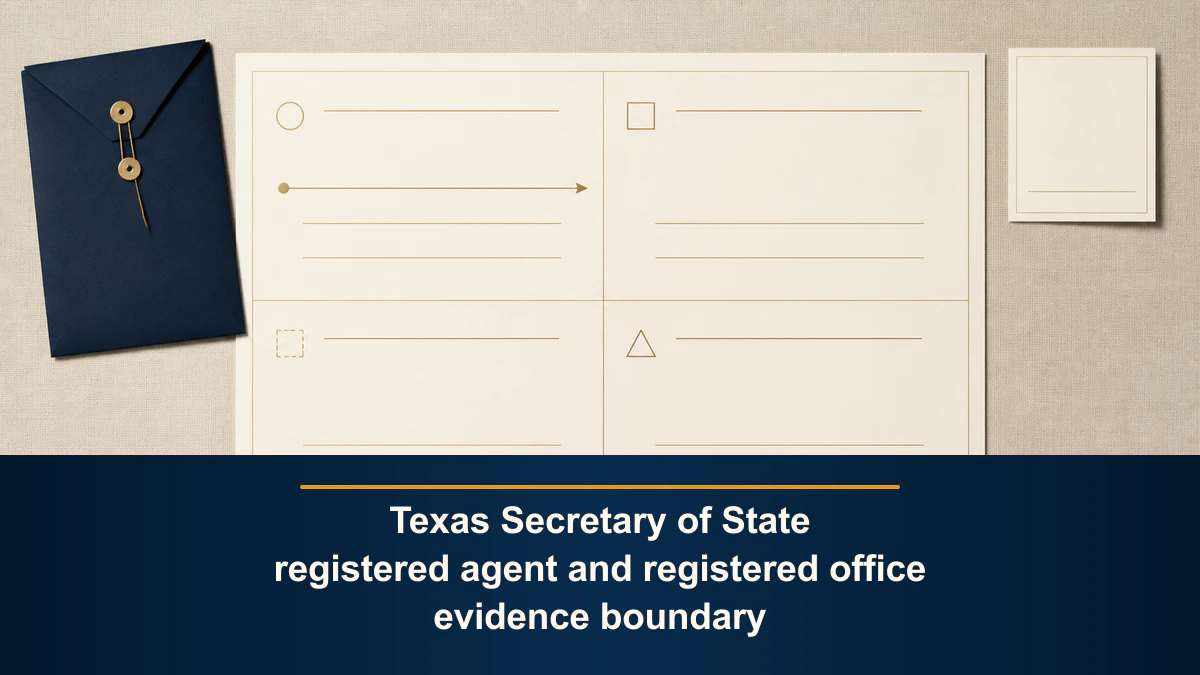 Texas Secretary of State registered agent and registered office evidence boundary