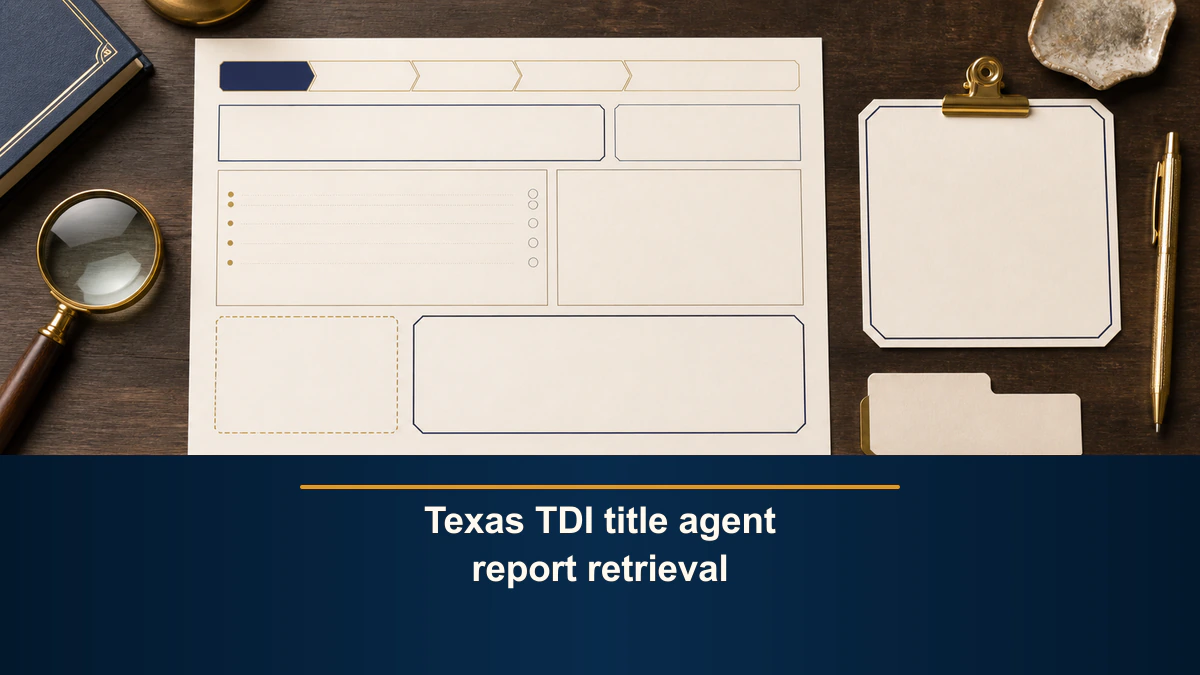 Texas TDI title agent report retrieval