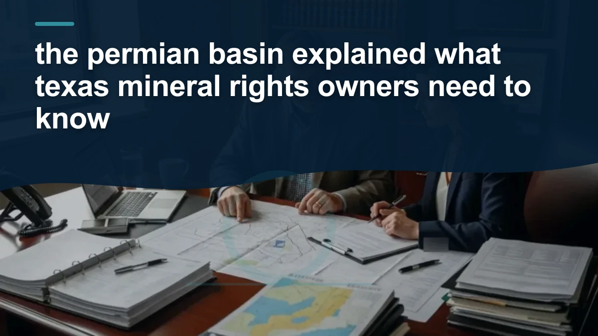 Mineral-rights illustration highlighting “the permian basin explained what texas mineral rights owners need to know”.
