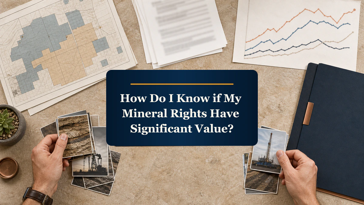 Distinct mineral-rights evidence table asking “How Do I Know if My Mineral Rights Have Significant Value?”.