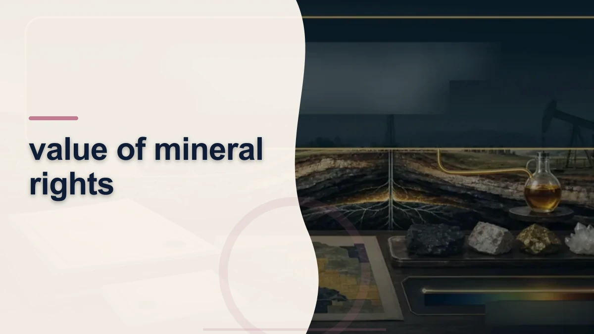 Mineral-rights illustration highlighting “value of mineral rights”.