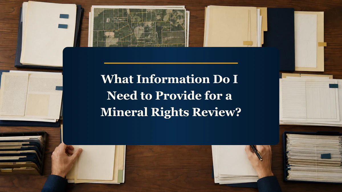 What Information Do I Need to Provide for a Mineral Rights Review?