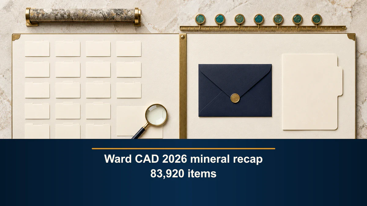 Ward CAD 2026 mineral recap 83,920 items