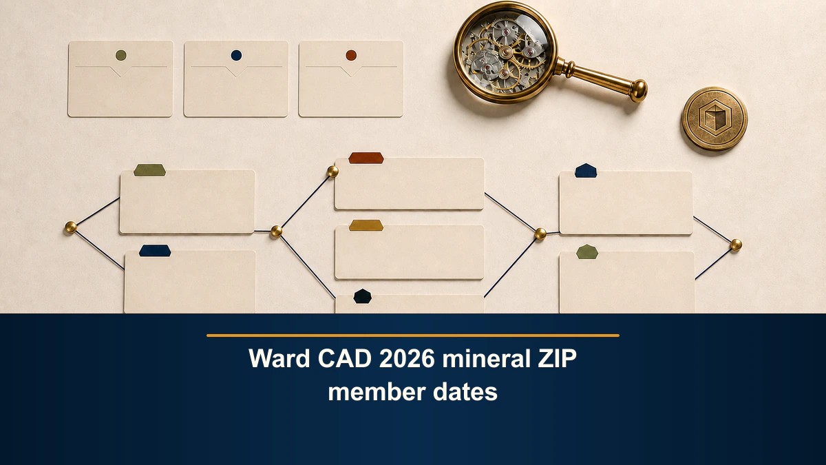 Ward CAD 2026 mineral ZIP member dates