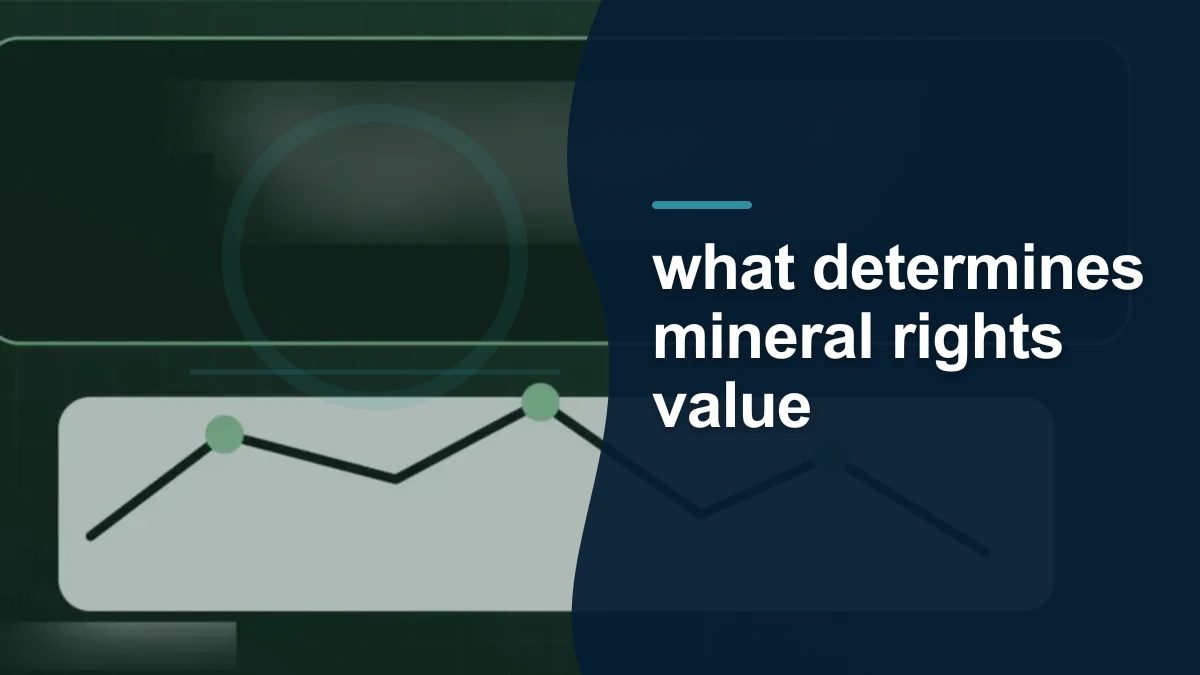 Mineral-rights illustration highlighting “what determines mineral rights value”.