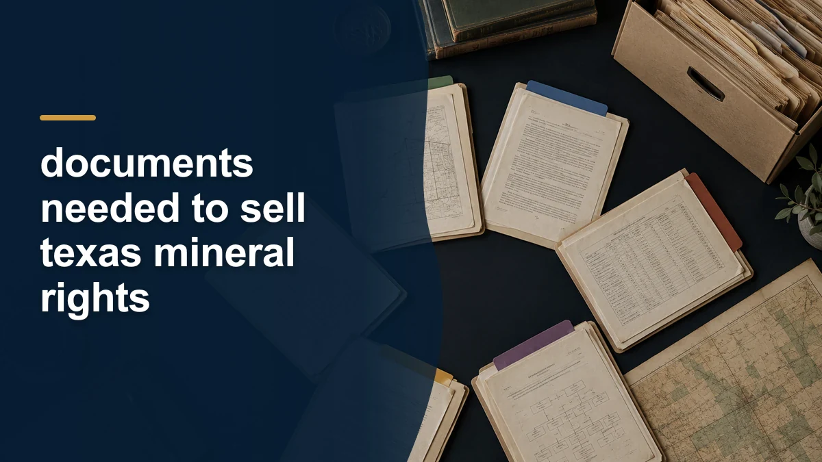 documents needed to sell texas mineral rights