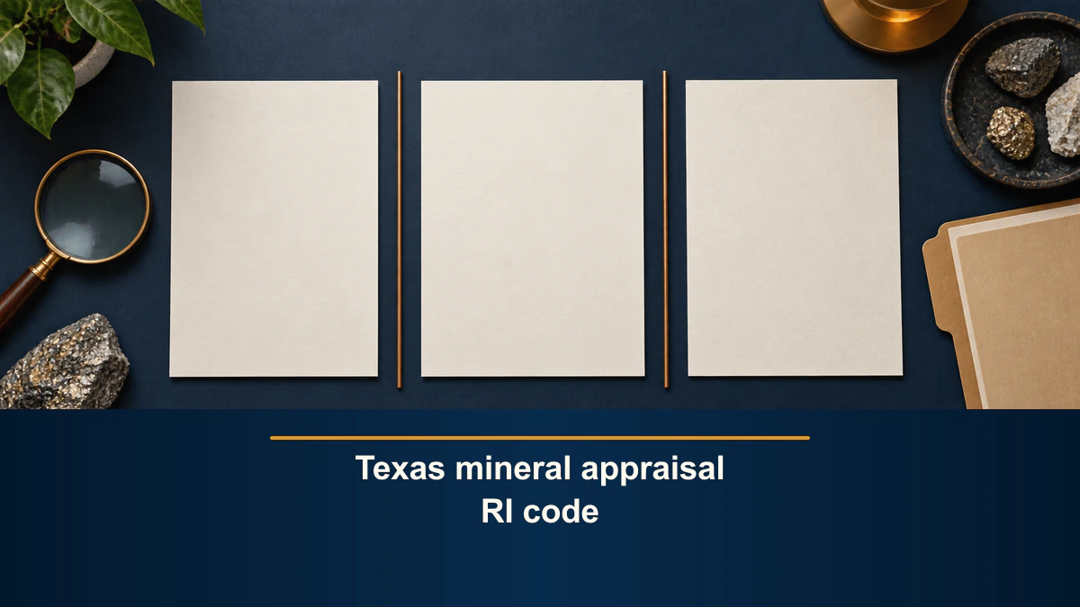 Texas mineral appraisal RI code